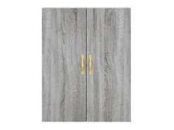 Aparador alto madera contrachapada gris sonoma 69,5x34x180 cm ES34872