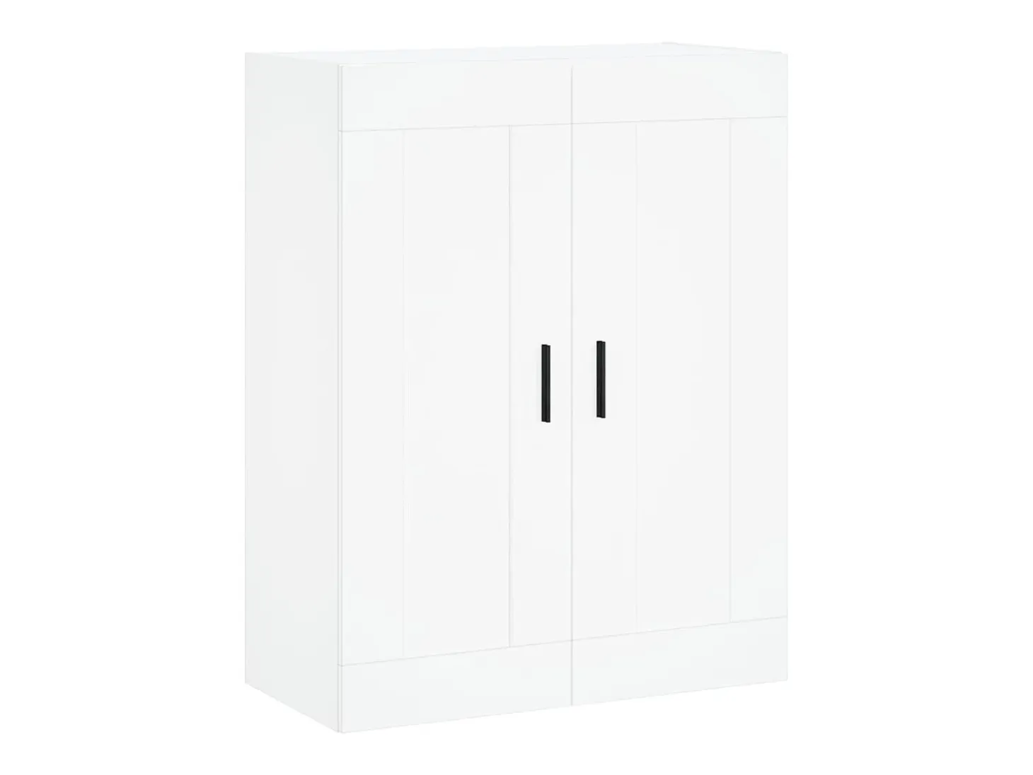 Aparador alto madera contrachapada blanco 69,5x34x180 cm