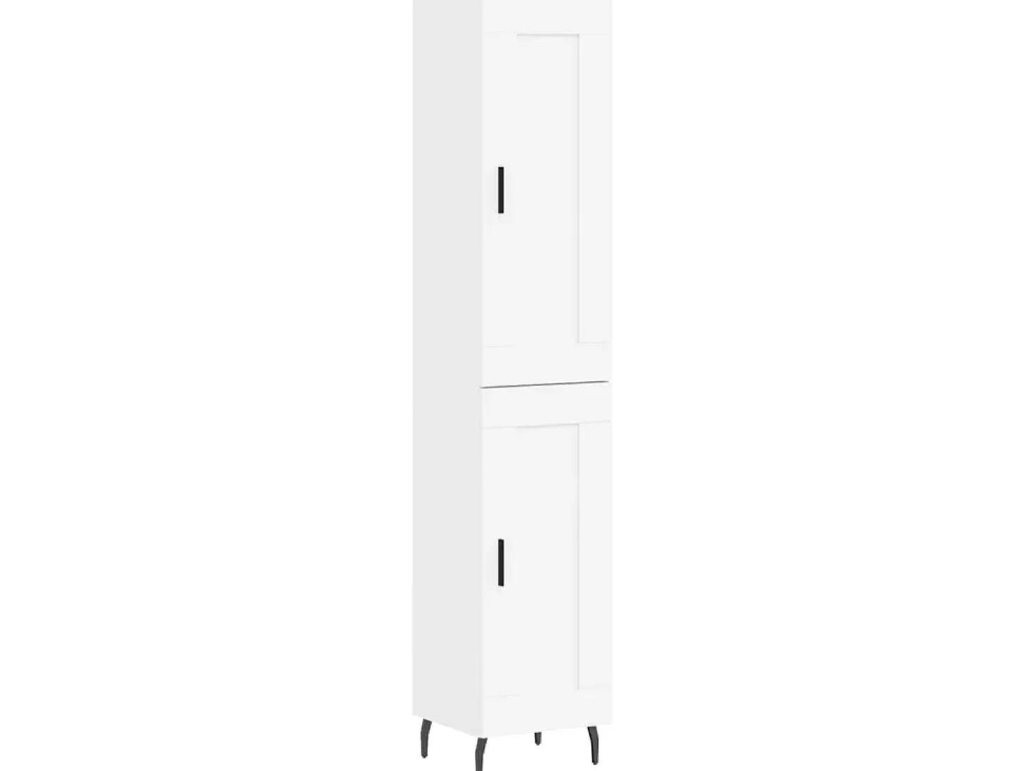 Aparador alto madera contrachapada blanco 34,5x34x180 cm ES12683