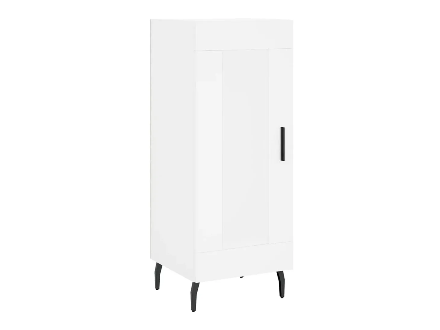 Aparador alto madera contrachapada blanco 34,5x34x180 cm ES12683