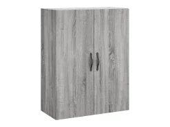 Aparador alto madera contrachapada gris sonoma 69,5x34x180 cm ES20583