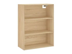 Aparador alto madera contrachapada color roble 69,5x34x180 cm ES51084