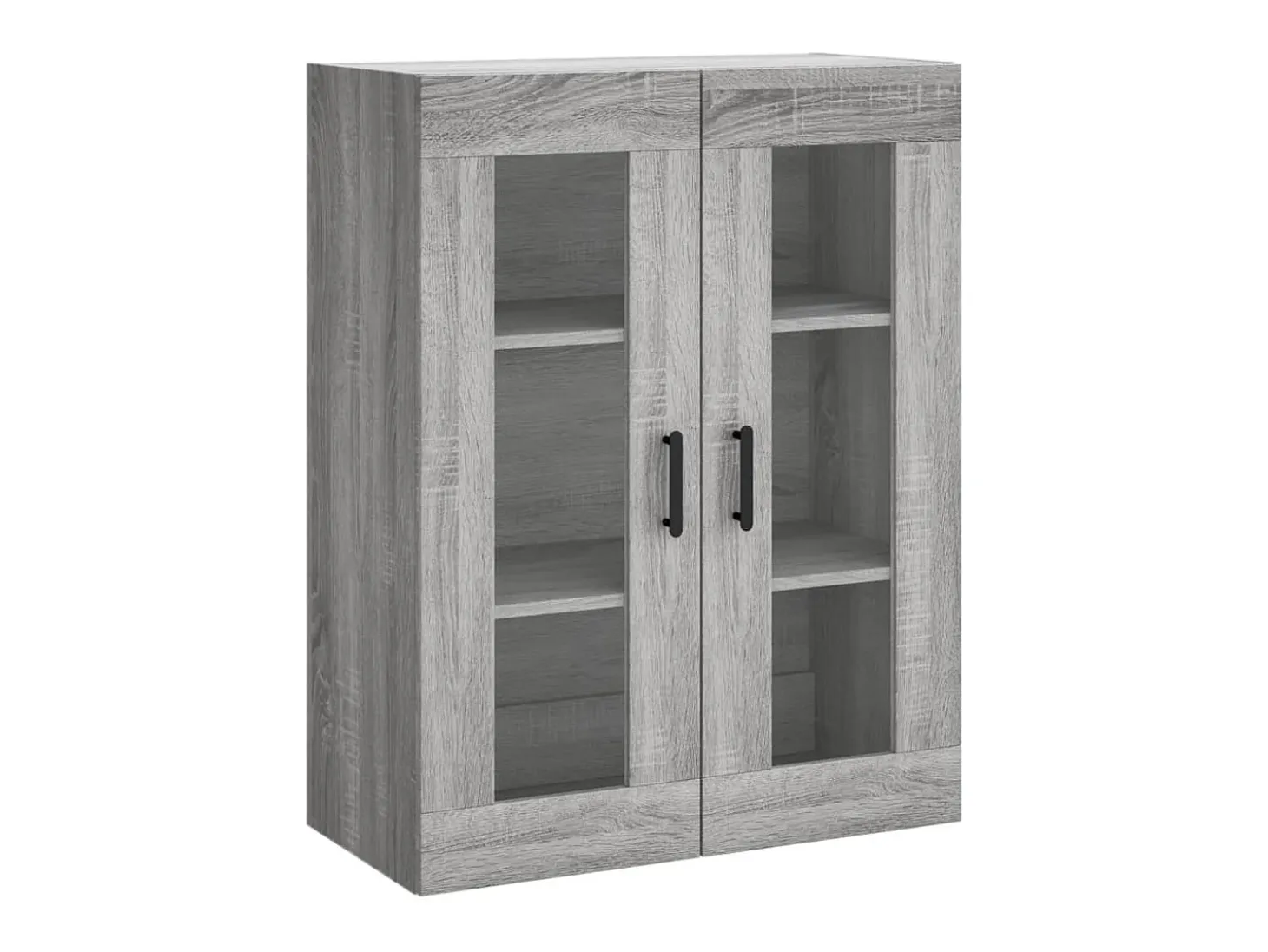 Aparador alto madera contrachapada gris sonoma 69,5x34x180 cm