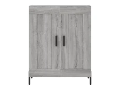 Aparador alto madera contrachapada gris sonoma 69,5x34x180 cm