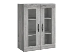 Aparador alto madera contrachapada gris sonoma 69,5x34x180 cm