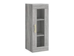 Aparador alto madera contrachapada gris Sonoma 34,5x34x180 cm ES83258