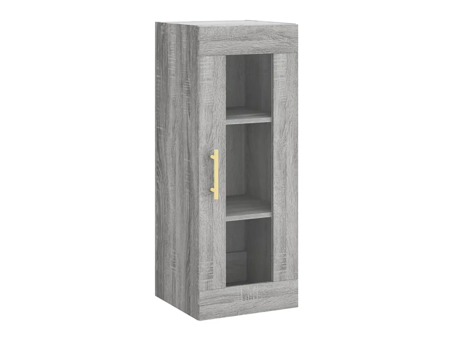 Aparador alto madera contrachapada gris Sonoma 34,5x34x180 cm ES83258