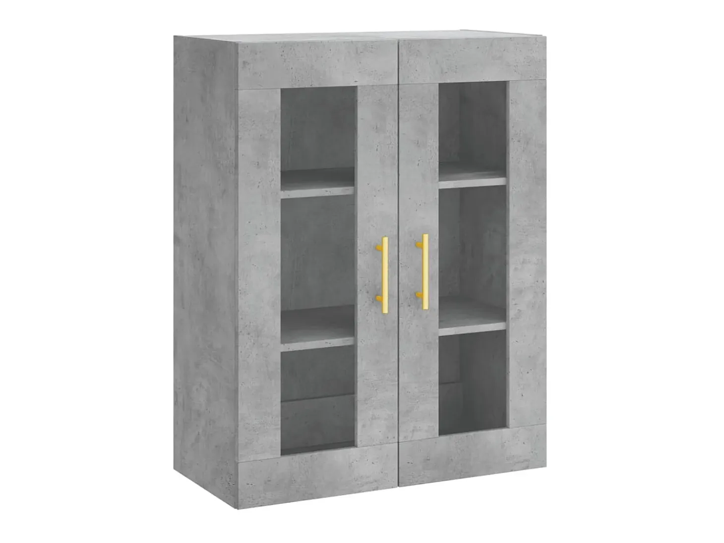 Aparador alto madera contrachapada gris hormigón 69,5x34x180 cm ES71171