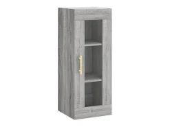 Aparador alto madera contrachapada gris Sonoma 34,5x34x180 cm