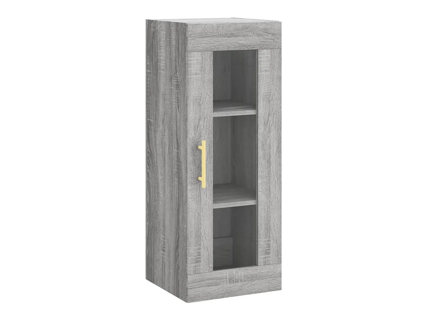 Aparador alto madera contrachapada gris Sonoma 34,5x34x180 cm