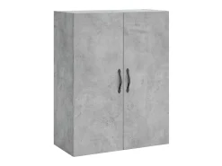 Aparador alto madera contrachapada gris hormigón 69,5x34x180 cm ES74015
