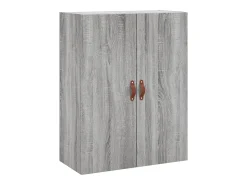 Aparador alto madera contrachapada gris sonoma 69,5x34x180 cm ES97567