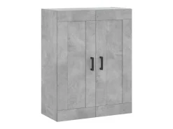 Aparador alto madera contrachapada gris hormigón 69,5x34x180 cm