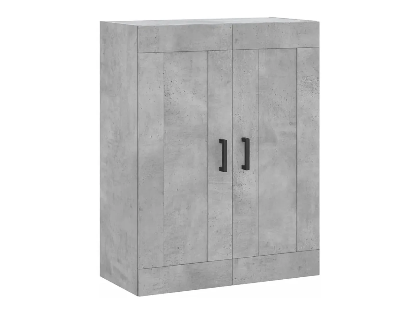 Aparador alto madera contrachapada gris hormigón 69,5x34x180 cm