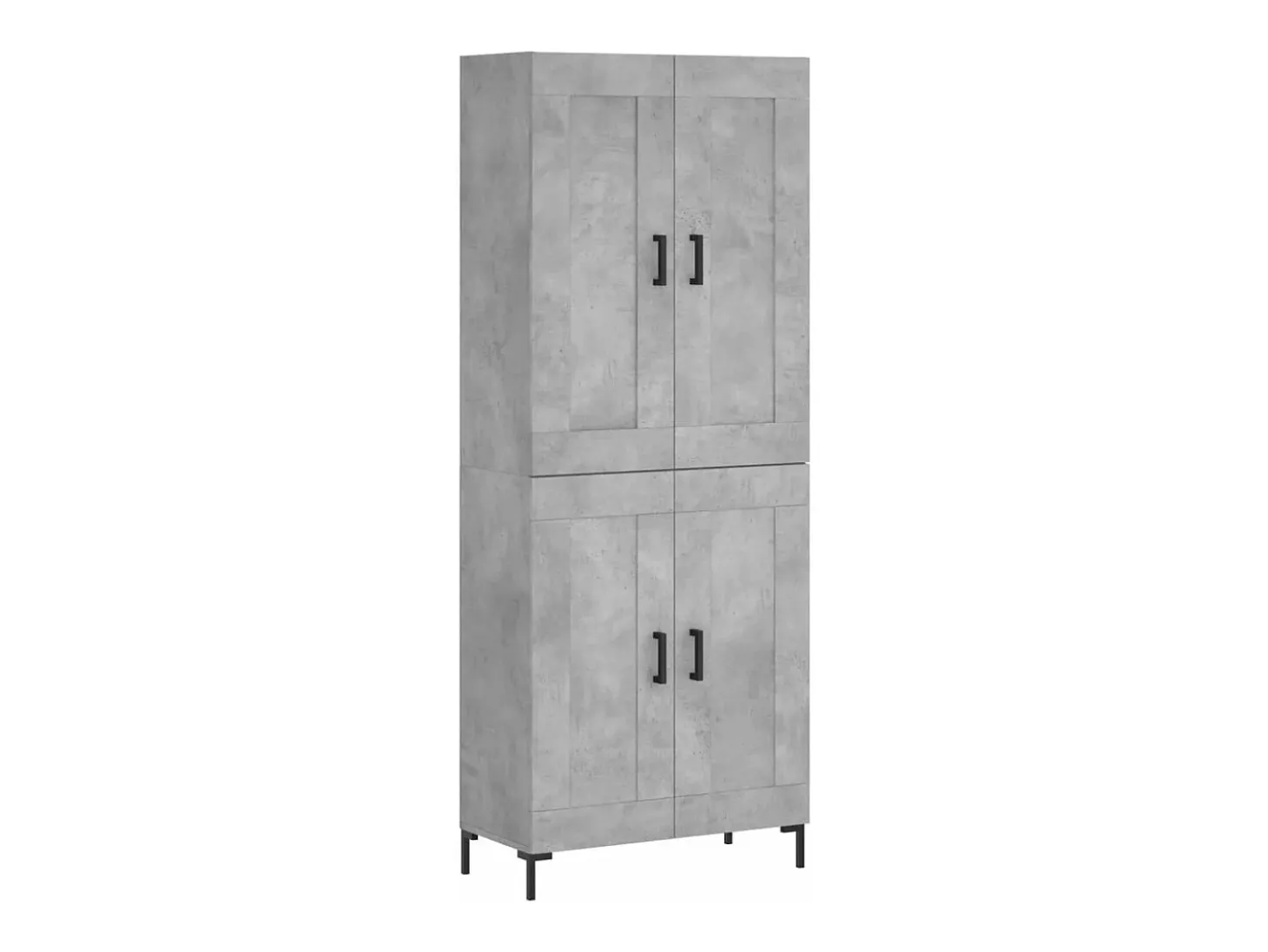 Aparador alto madera contrachapada gris hormigón 69,5x34x180 cm