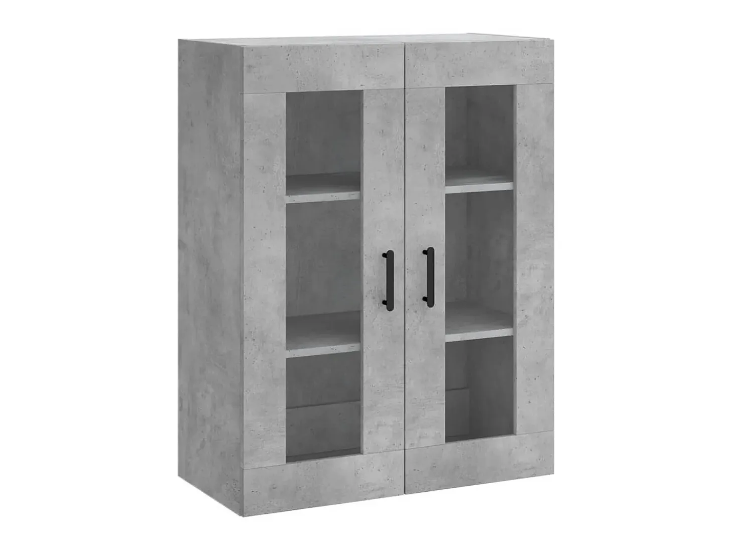 Aparador alto madera contrachapada gris hormigón 69,5x34x180 cm ES13498