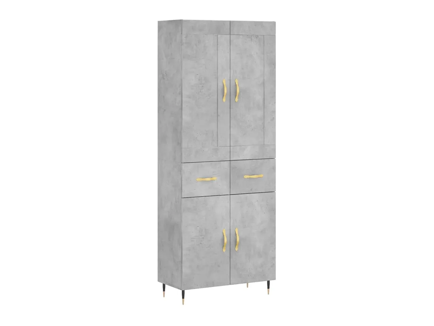 Aparador alto madera contrachapada gris hormigón 69,5x34x180 cm ES14477