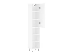 Aparador alto madera contrachapada blanco 34,5x34x180 cm ES57224
