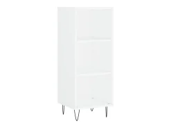 Aparador alto madera contrachapada blanco 34,5x34x180 cm ES57224