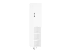 Aparador alto madera contrachapada blanco 34,5x34x180 cm ES57224