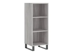 Aparador alto madera contrachapada gris Sonoma 34,5x34x180 cm