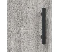 Aparador alto madera contrachapada gris Sonoma 34,5x34x180 cm