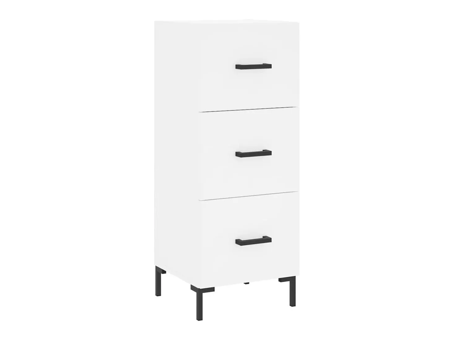 Aparador alto madera contrachapada blanco 34,5x34x180 cm ES16497