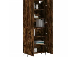 Aparador alto madera contrachapada roble ahumado 69,5x34x180 cm ES22477
