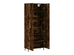 Aparador alto madera contrachapada roble ahumado 69,5x34x180 cm ES22477