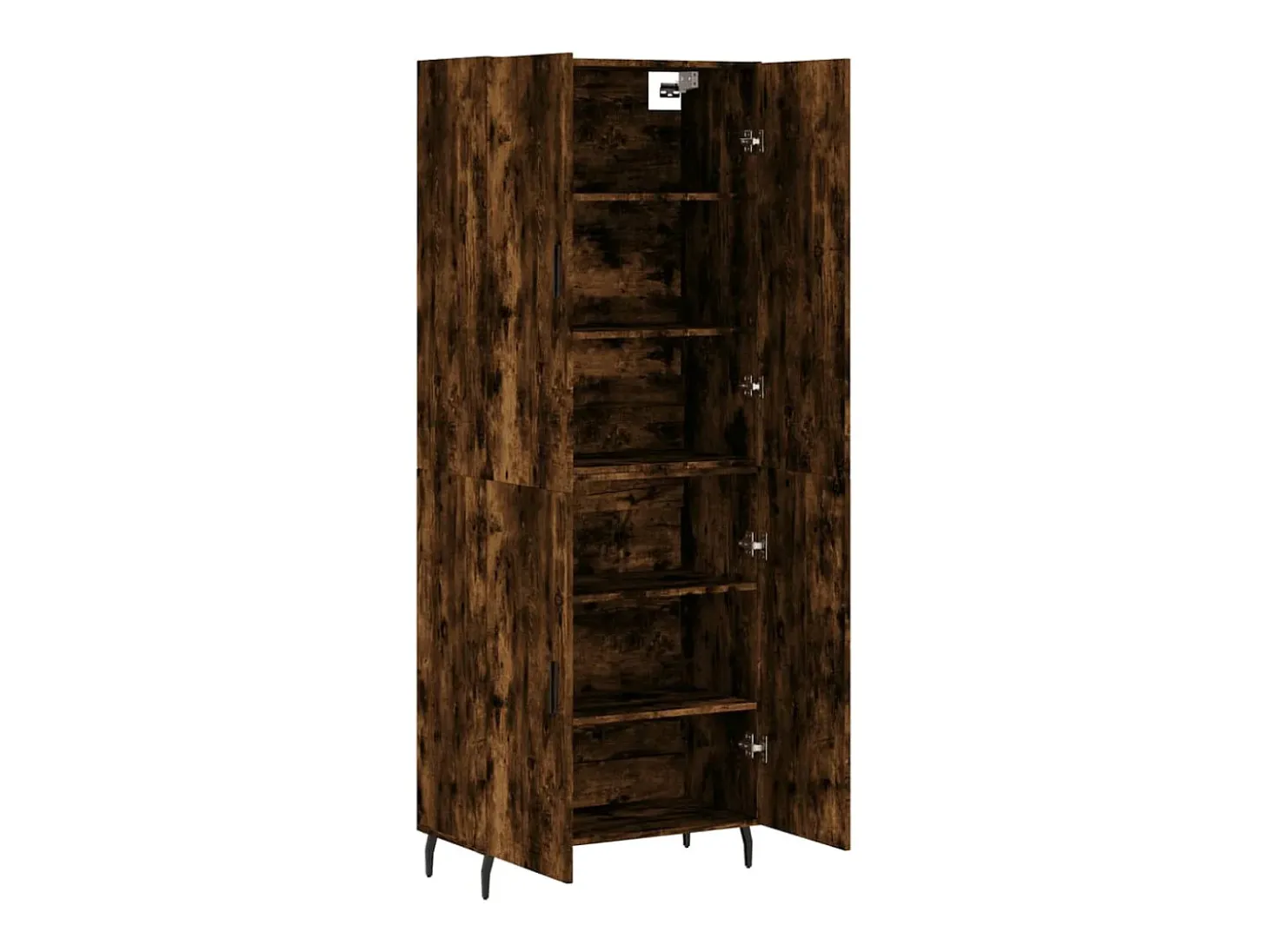 Aparador alto madera contrachapada roble ahumado 69,5x34x180 cm ES22477