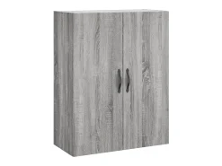 Aparador alto madera contrachapada gris sonoma 69,5x34x180 cm