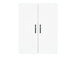 Aparador alto madera contrachapada blanco 69,5x34x180 cm