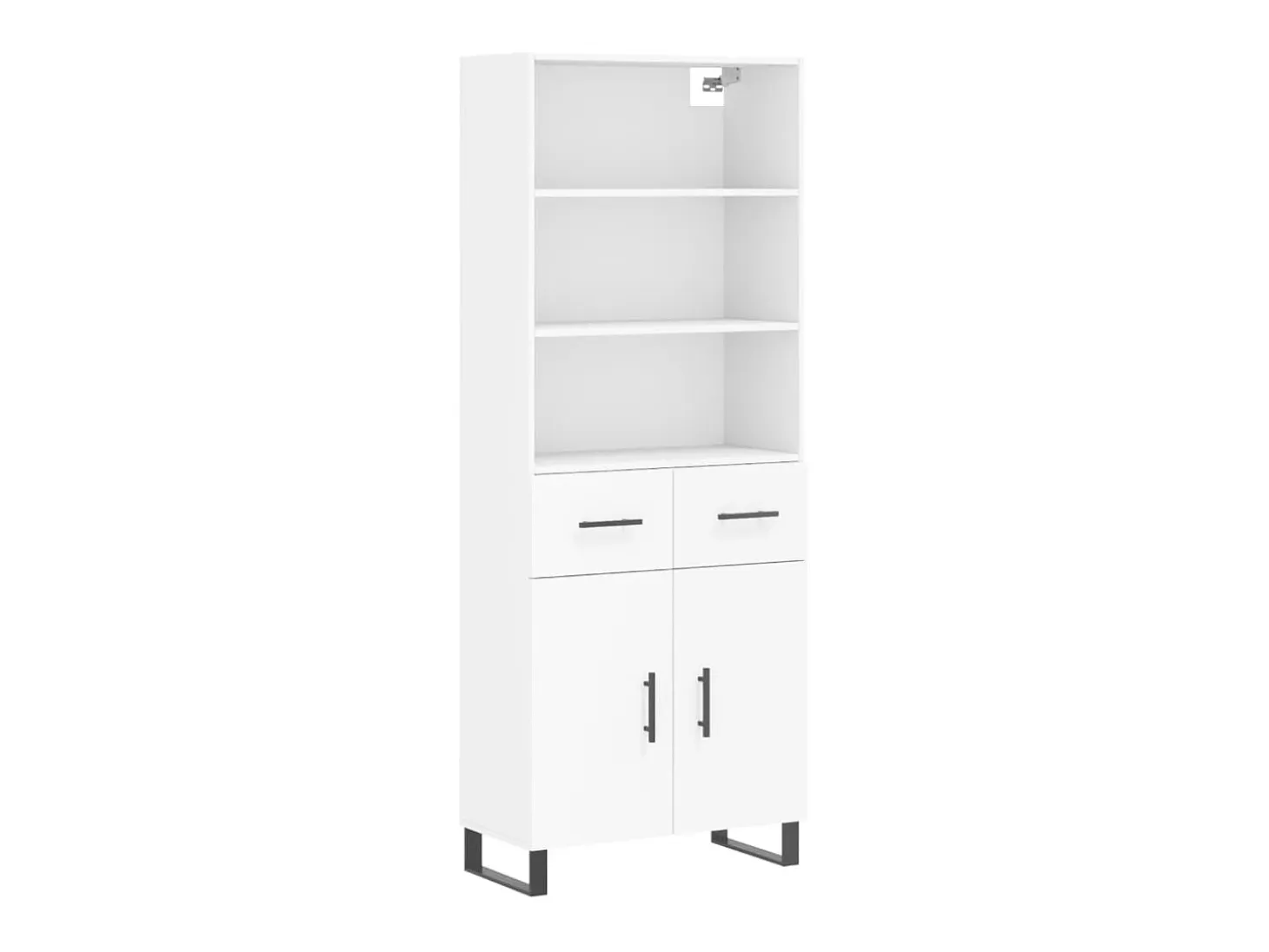 Aparador alto madera contrachapada blanco 69,5x34x180 cm ES13318