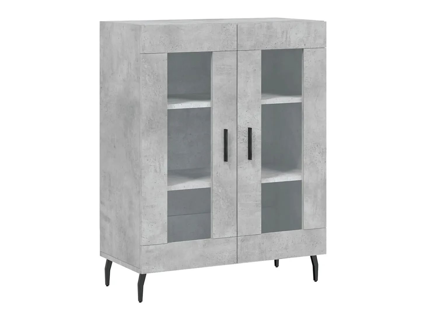 Aparador alto madera contrachapada gris hormigón 69,5x34x180 cm