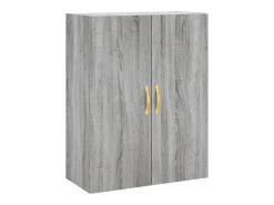 Aparador alto madera contrachapada gris sonoma 69,5x34x180 cm ES29168