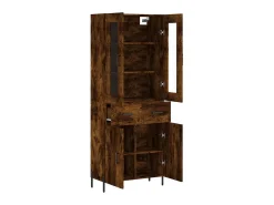 Aparador alto madera contrachapada roble ahumado 69,5x34x180 cm ES53931