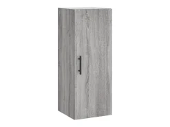 Aparador alto madera contrachapada gris Sonoma 34,5x34x180 cm ES20081