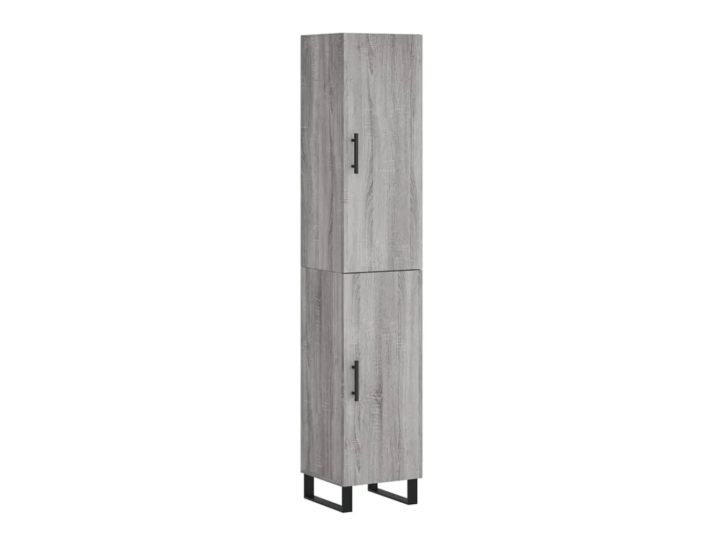 Aparador alto madera contrachapada gris Sonoma 34,5x34x180 cm ES20081