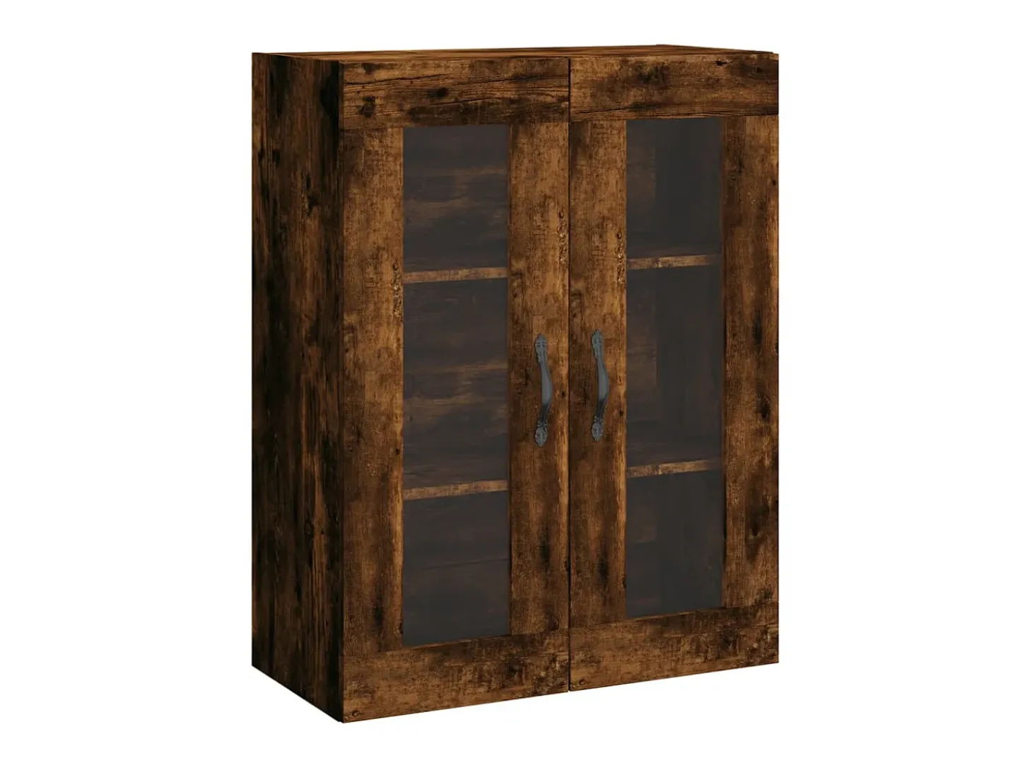 Aparador alto madera contrachapada roble ahumado 69,5x34x180 cm ES44543