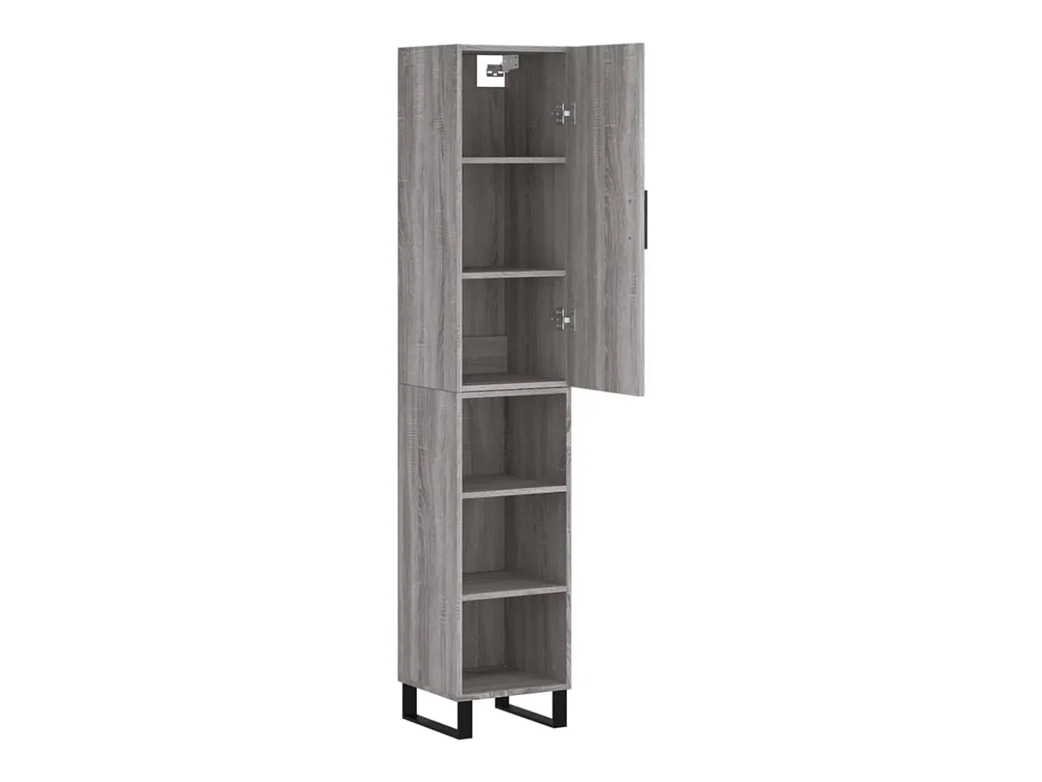 Aparador alto madera contrachapada gris Sonoma 34,5x34x180 cm