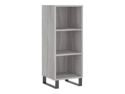 Aparador alto madera contrachapada gris Sonoma 34,5x34x180 cm