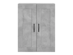 Aparador alto madera contrachapada gris hormigón 69,5x34x180 cm