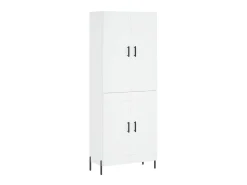 Aparador alto madera contrachapada blanco 69,5x34x180 cm ES16512