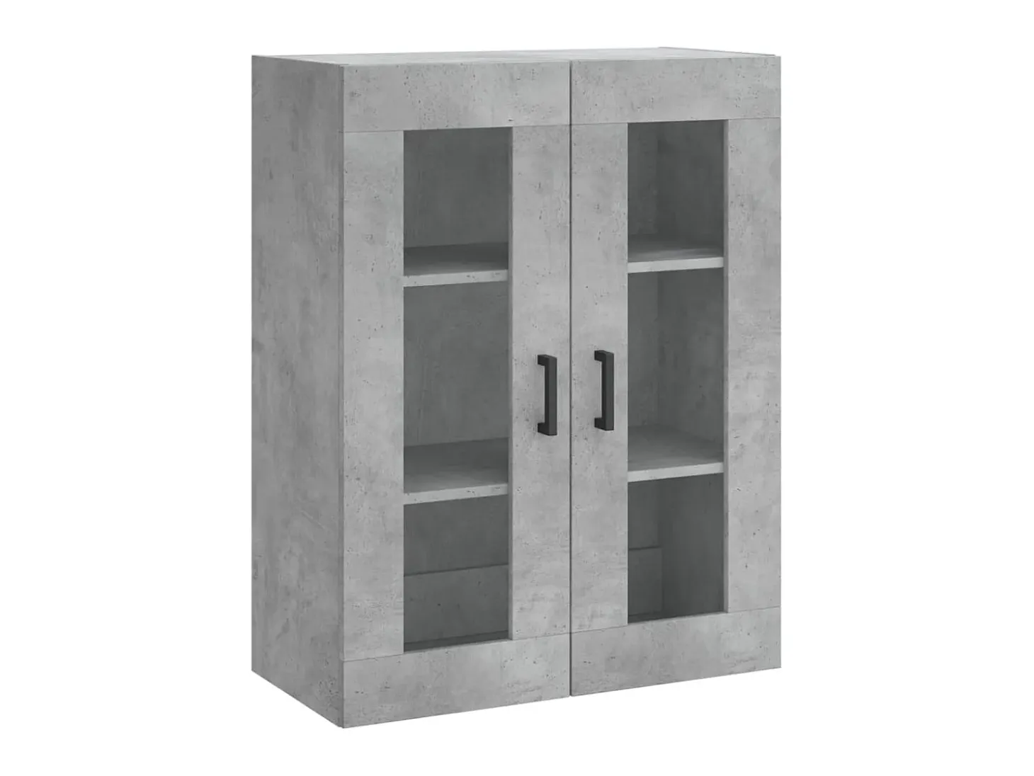 Aparador alto madera contrachapada gris hormigón 69,5x34x180 cm ES82369