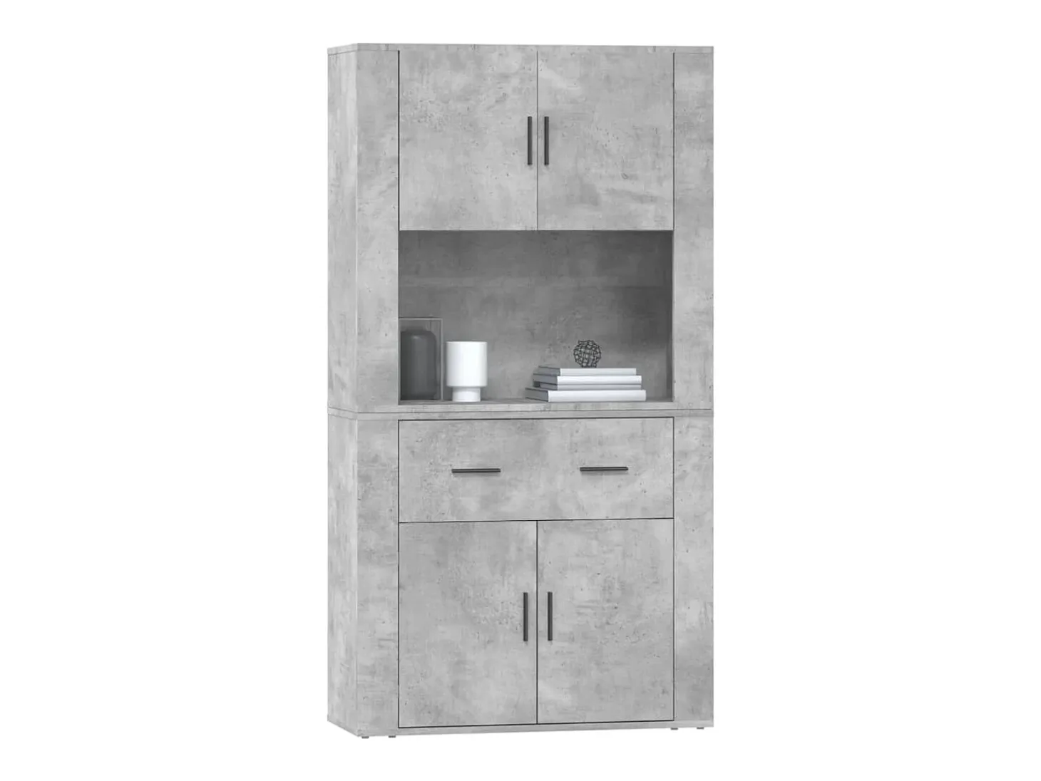 Aparador alto madera contrachapada gris hormigón