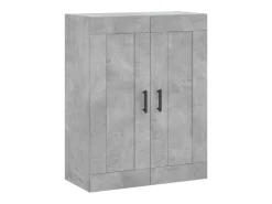 Aparador alto madera contrachapada gris hormigón 69,5x34x180 cm ES74071