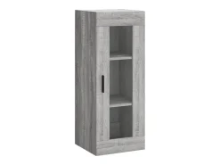 Aparador alto madera contrachapada gris Sonoma 34,5x34x180 cm ES17578
