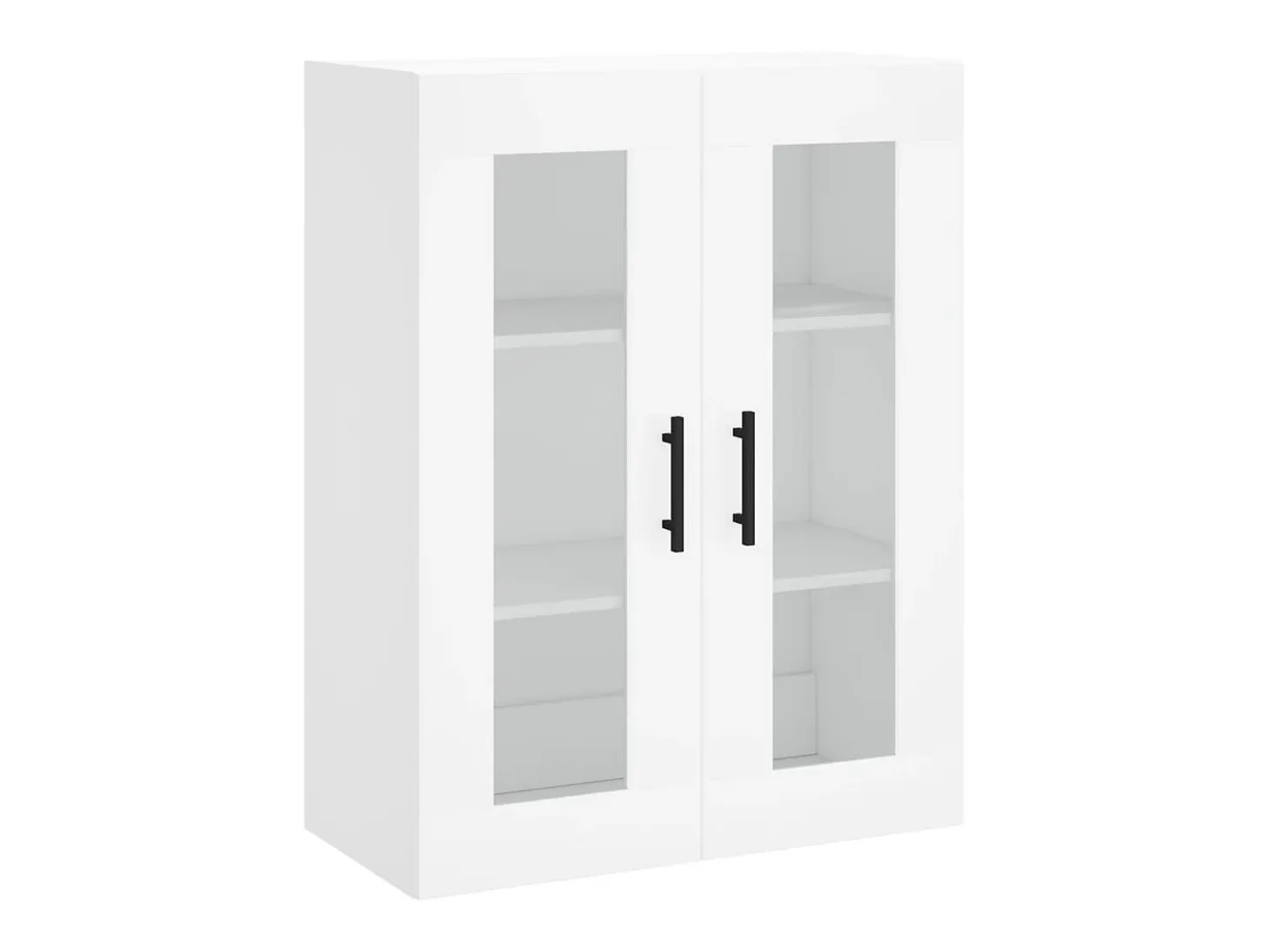 Aparador alto madera contrachapada blanco 69,5x34x180 cm
