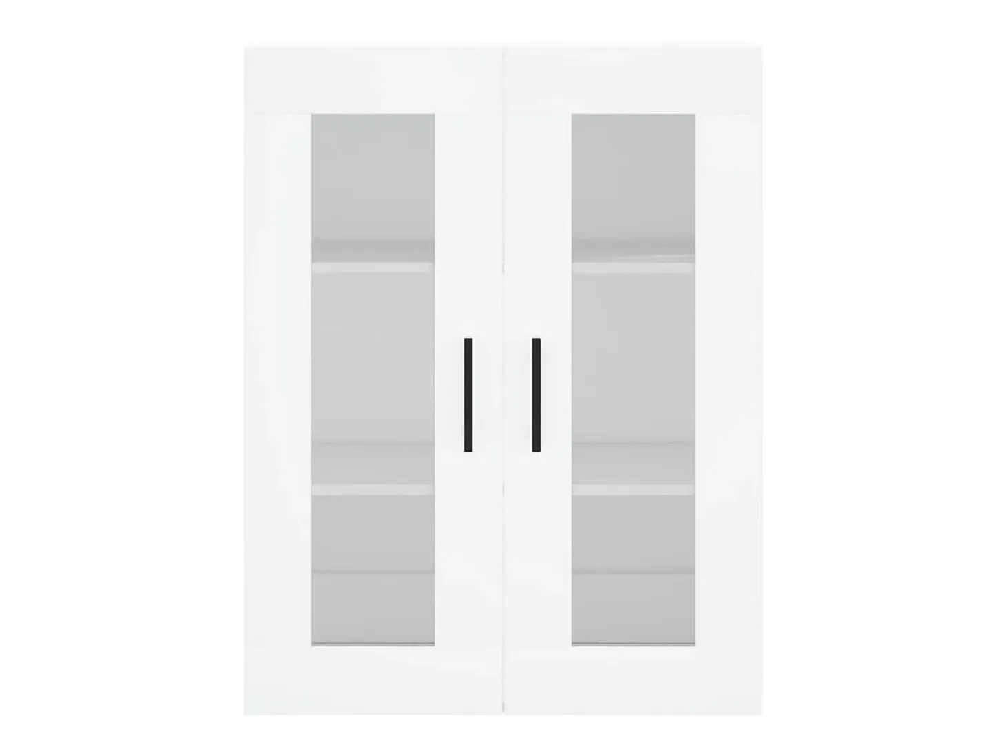Aparador alto madera contrachapada blanco 69,5x34x180 cm