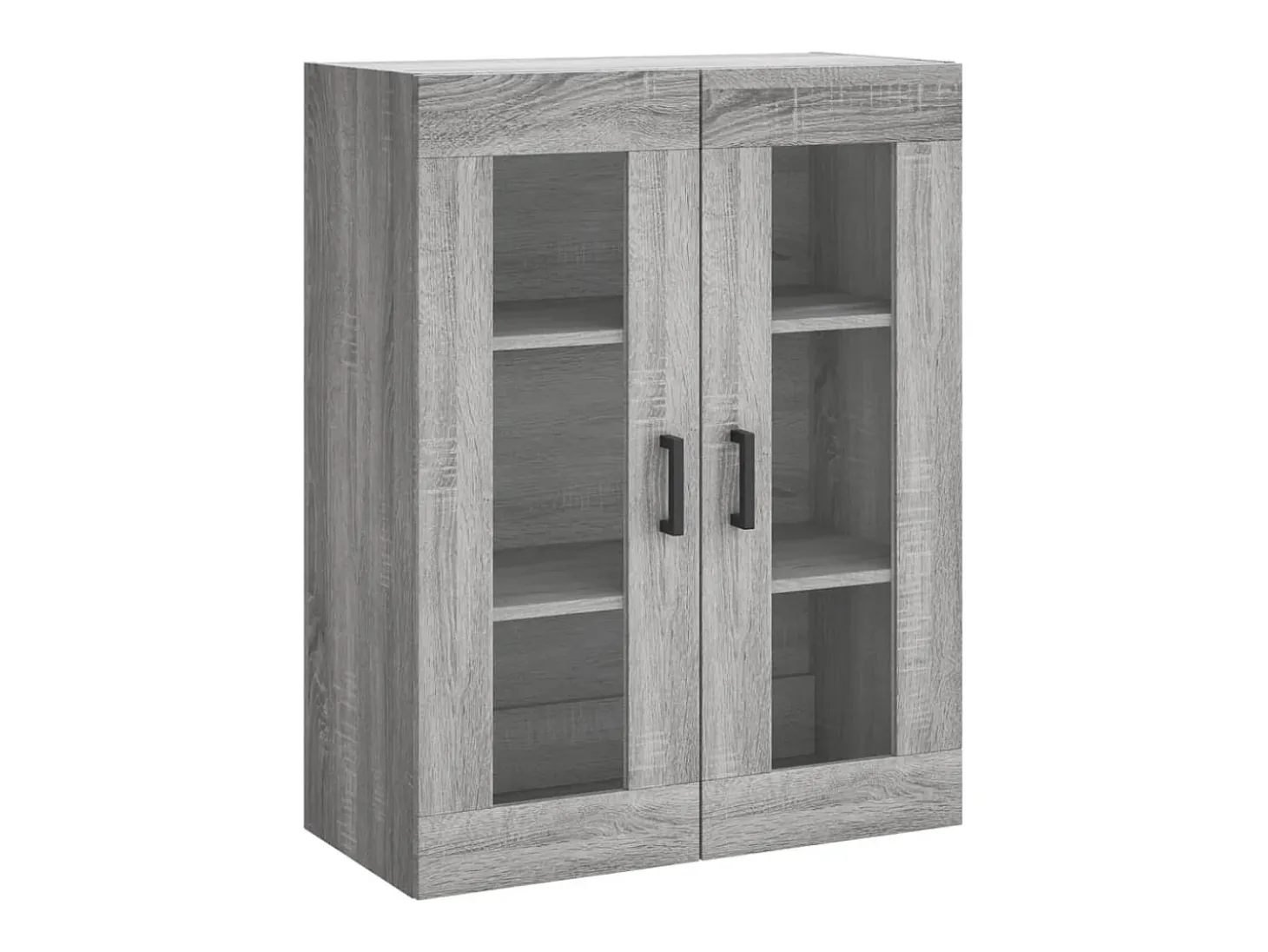 Aparador alto madera contrachapada gris sonoma 69,5x34x180 cm